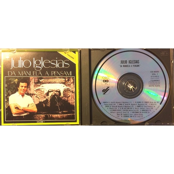 De Manuela A Pensami Volume 1 by Julio Iglesias CD En Italiano CBS 1990 - Picture 2 of 3